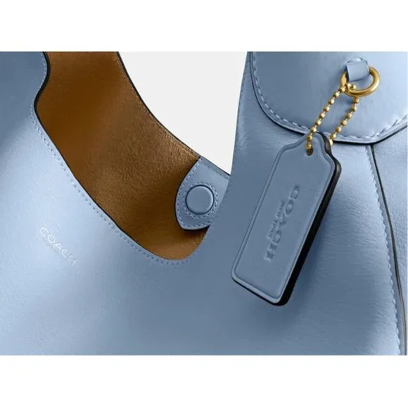 AUTHENTIC COACH LARGE BROOKLYN 39 IN BLUEBELL HOBO HANDBAG - Picture 7 of 8